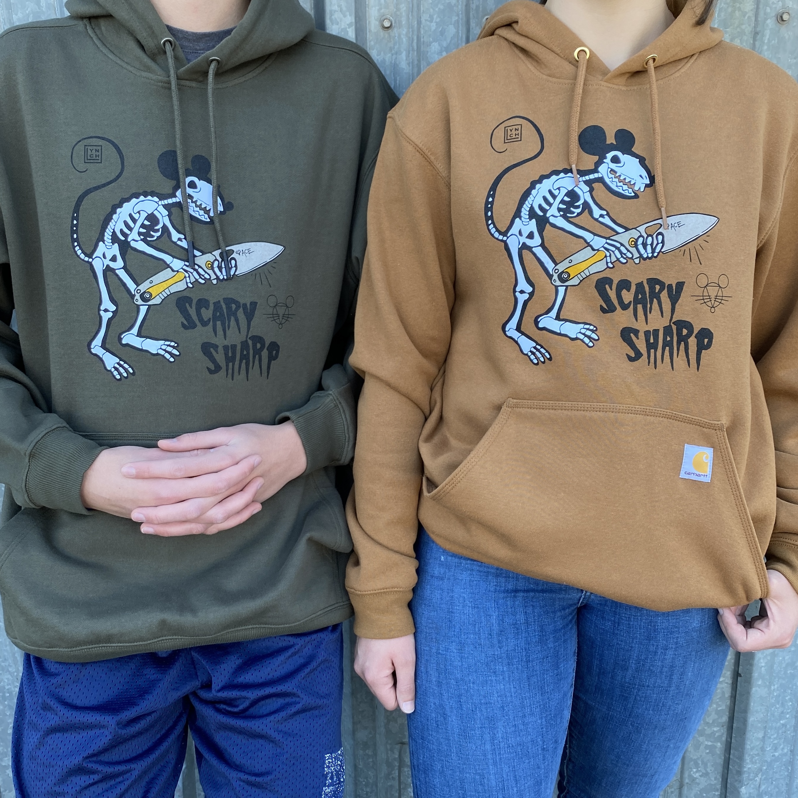 Limited Run Scary Sharp GiantMouse Exclusive RIV Knife Hoodies
